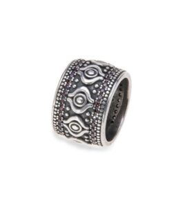 Anillo PLATADEPALO Sri Lanka ancho siluetas