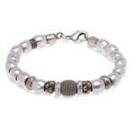 Pulsera PLATADEPALO toneles y entrepiezas