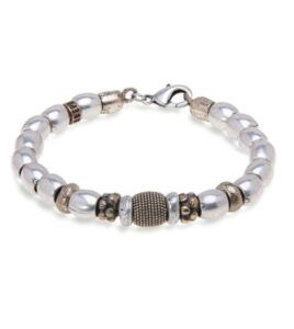 Pulsera PLATADEPALO toneles y entrepiezas