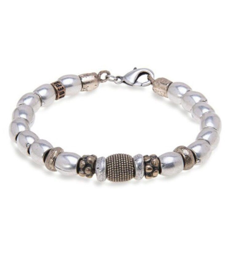 Pulsera PLATADEPALO toneles y entrepiezas