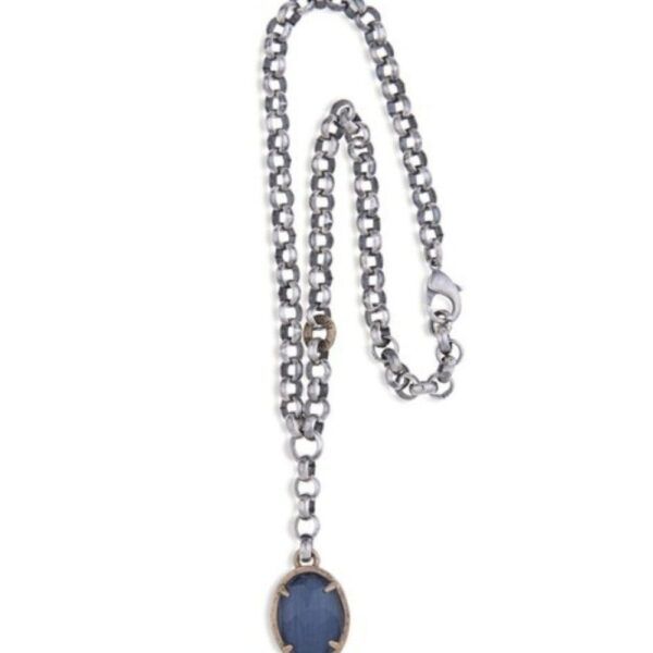 Colgante PLATADEPALO piedra azul