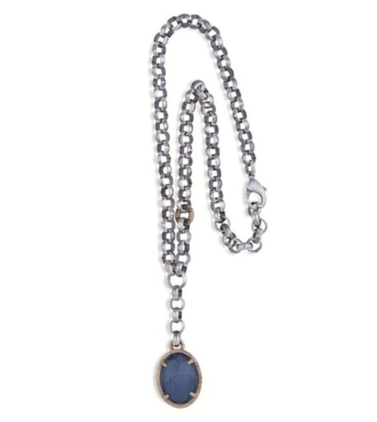 Colgante PLATADEPALO piedra azul