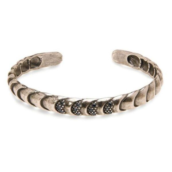 Pulsera PLATADEPALO escamas con piedras