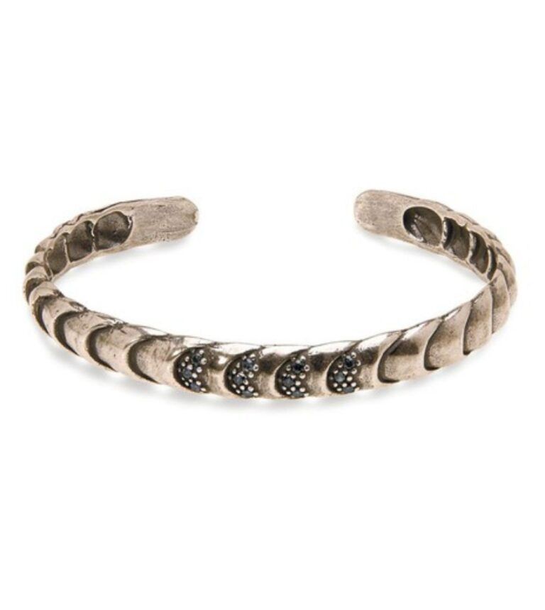 Pulsera PLATADEPALO escamas con piedras