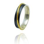 Sortija/Alianza de plata y oro