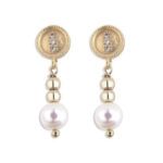 Pendientes PLATADEPALO perla y hematites