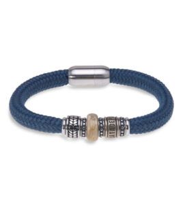 Pulsera PLATADEPALO nylon azul