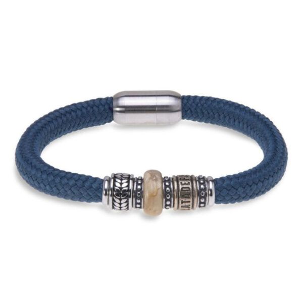 Pulsera PLATADEPALO nylon azul