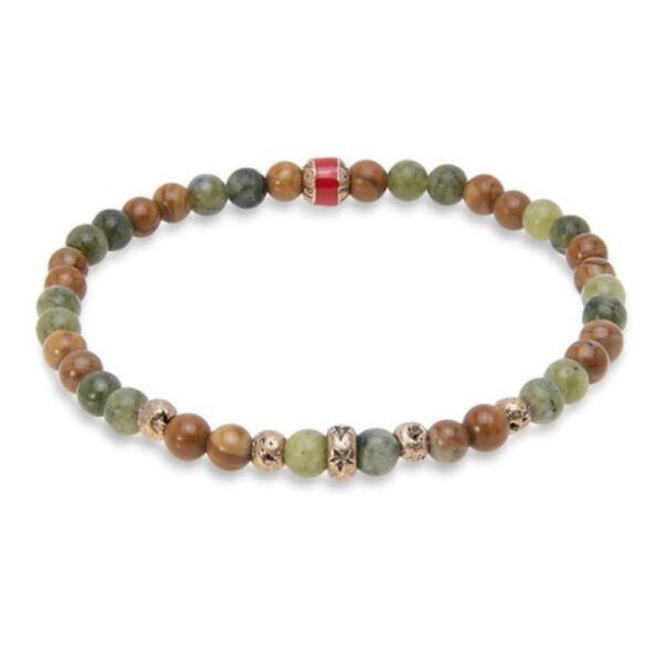 Pulsera PLATADEPALO elástica bolas multicolor 4MM