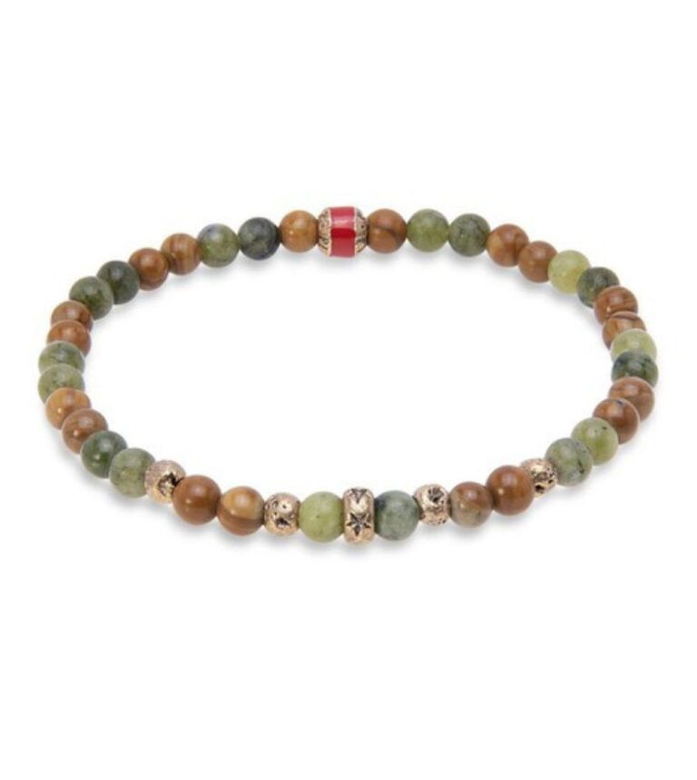 Pulsera PLATADEPALO elástica bolas multicolor 4MM