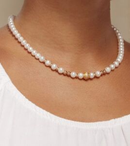 Collar PLATADEPALO perlas