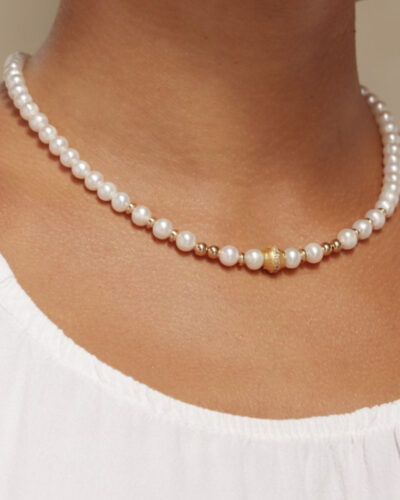 Collar PLATADEPALO perlas