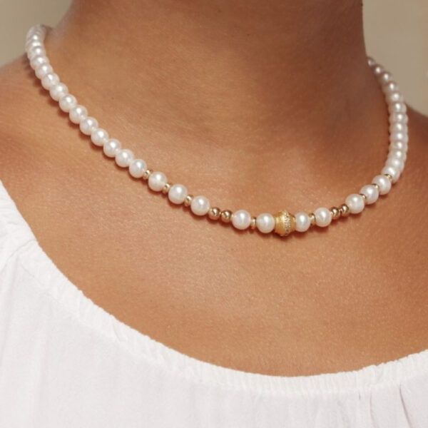 Collar PLATADEPALO perlas