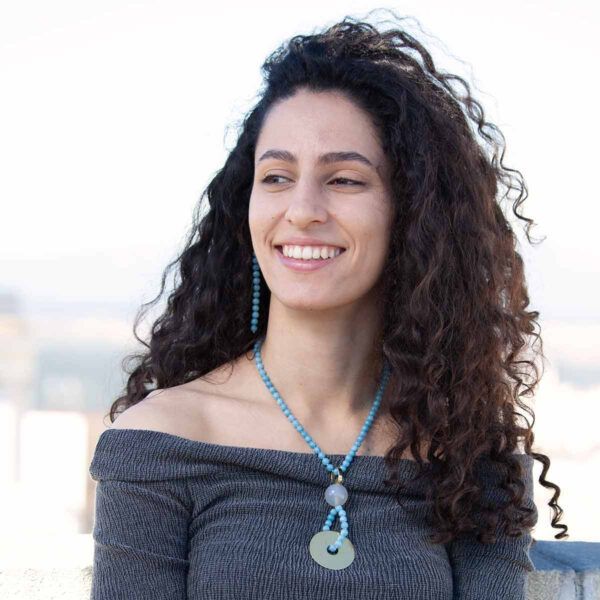 COLLAR COLECCIÓN BELÉN BAJO JASPE AZUL Y CALZEDONIA