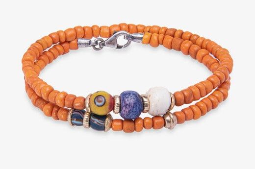 PULSERA PLATADEPALO SUMMER NARANJA