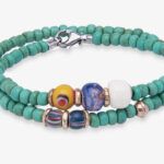 PULSERA PLATADEPALO SUMMER VERDE MAR