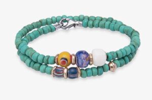 PULSERA PLATADEPALO SUMMER VERDE MAR
