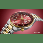 CITIZEN TSUYOSA SHORE Automático esfera y bisel BURDEOS acabado Bicolor (acero y chapado oro) - Imagen 2
