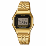 CASIO Clásico dorado cristal negro