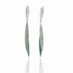 PENDIENTES PLATA Y ESMALTE LARA VERDE