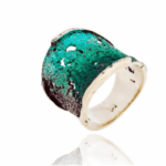 ANILLO PLATA Y ESMALTE COLECCIÓN INTENZZA VERDE ESMERALDA